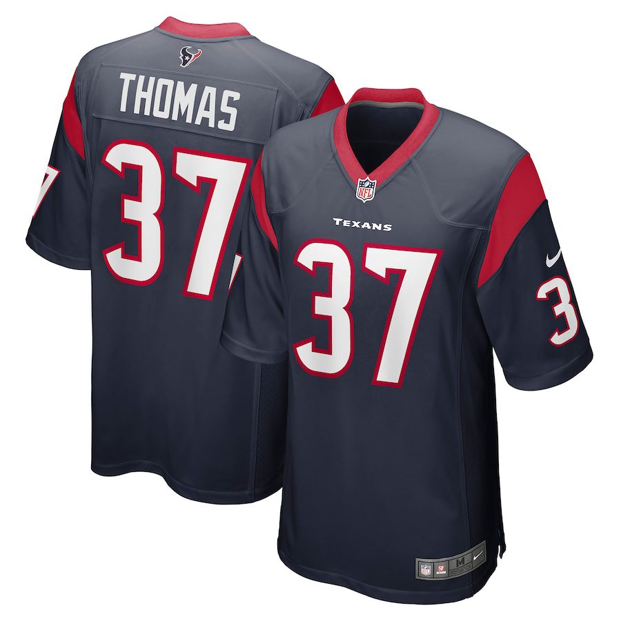 Men Houston Texans #37 Tavierre Thomas Nike Navy Game Player NFL Jersey->houston texans->NFL Jersey